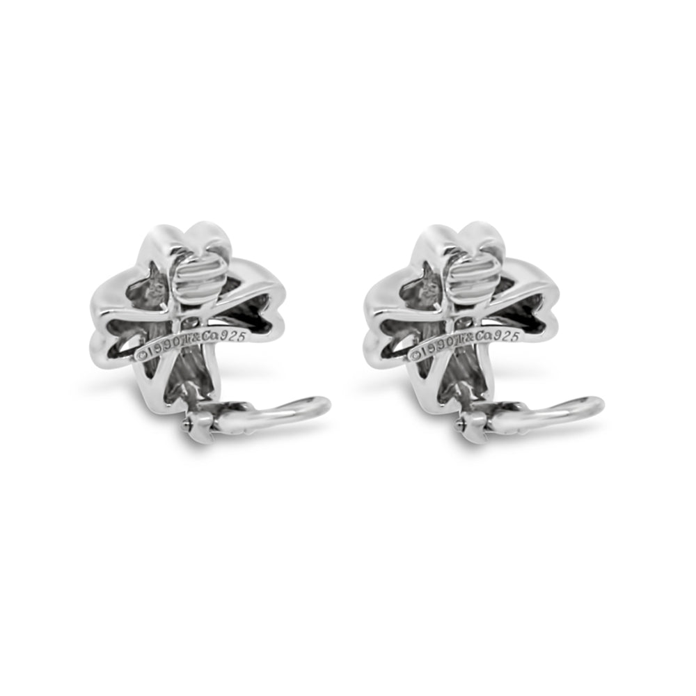 Tiffany and Co. Sterling Silver X Collection Earring Clip-Ons