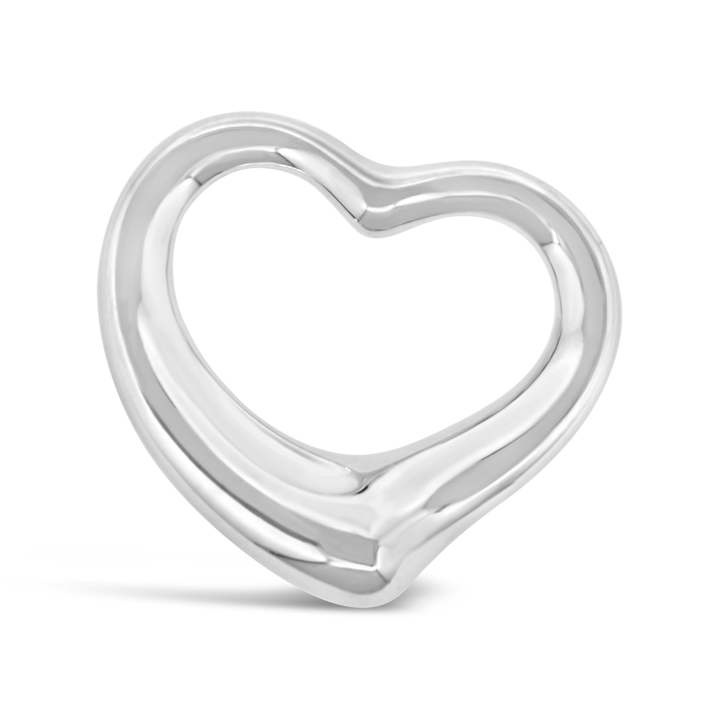 Tiffany and Co. Fine Silver Elsa Peretti Open Heart Pendant - No Chain