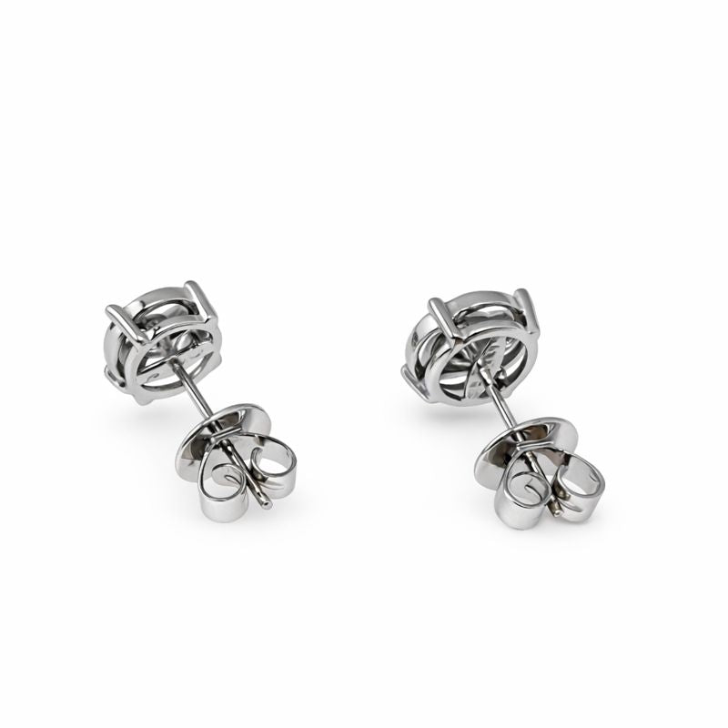 Mixed Shape Diamond Cluster Stud Earrings