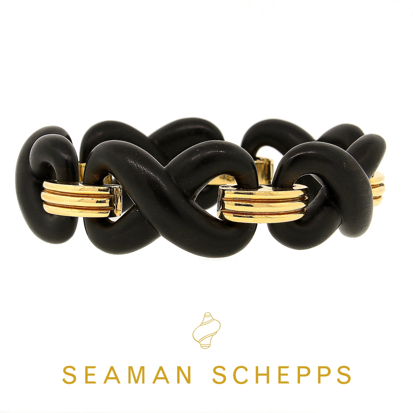Seaman Schepps Ebony & Gold Bracelet