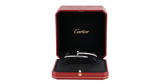 Cartier Jus Un Clou In White Gold In an Open Box