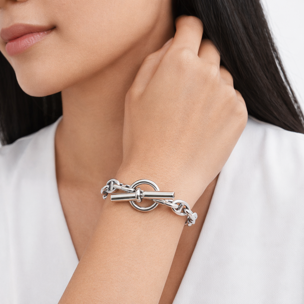 Vintage Hermès Chaine d'ancre bracelet, large model