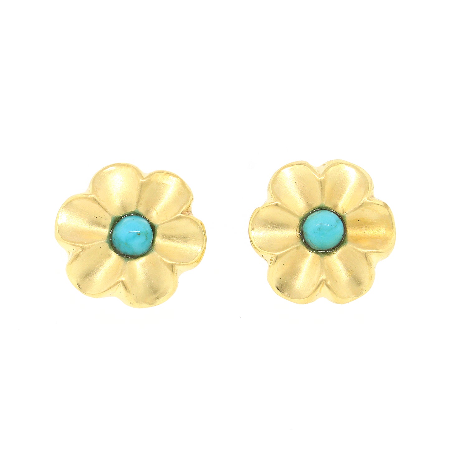 Lovely Turquoise Floral Earrings