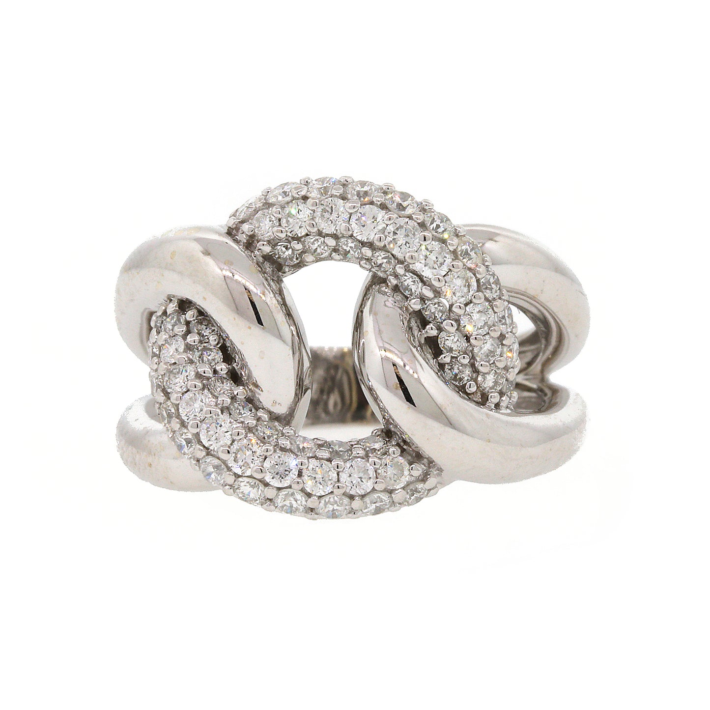 Diamond Pave Knot Ring