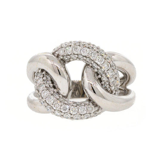 Diamond Pave Knot Ring