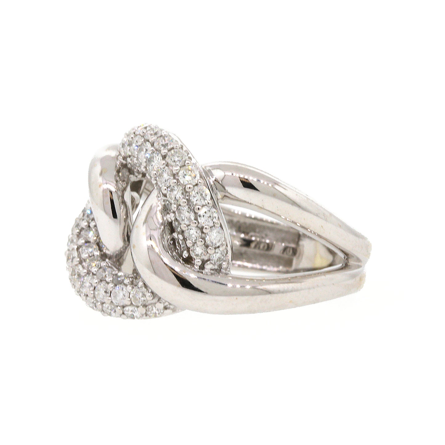 Diamond Pave Knot Ring