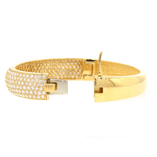 Sparkling Diamond Pave Bangle Bracelet