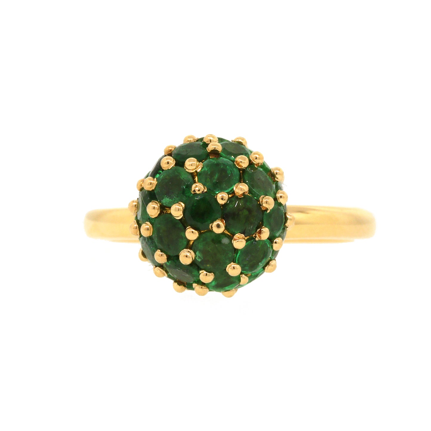 Dainty Emerald Ball Ring