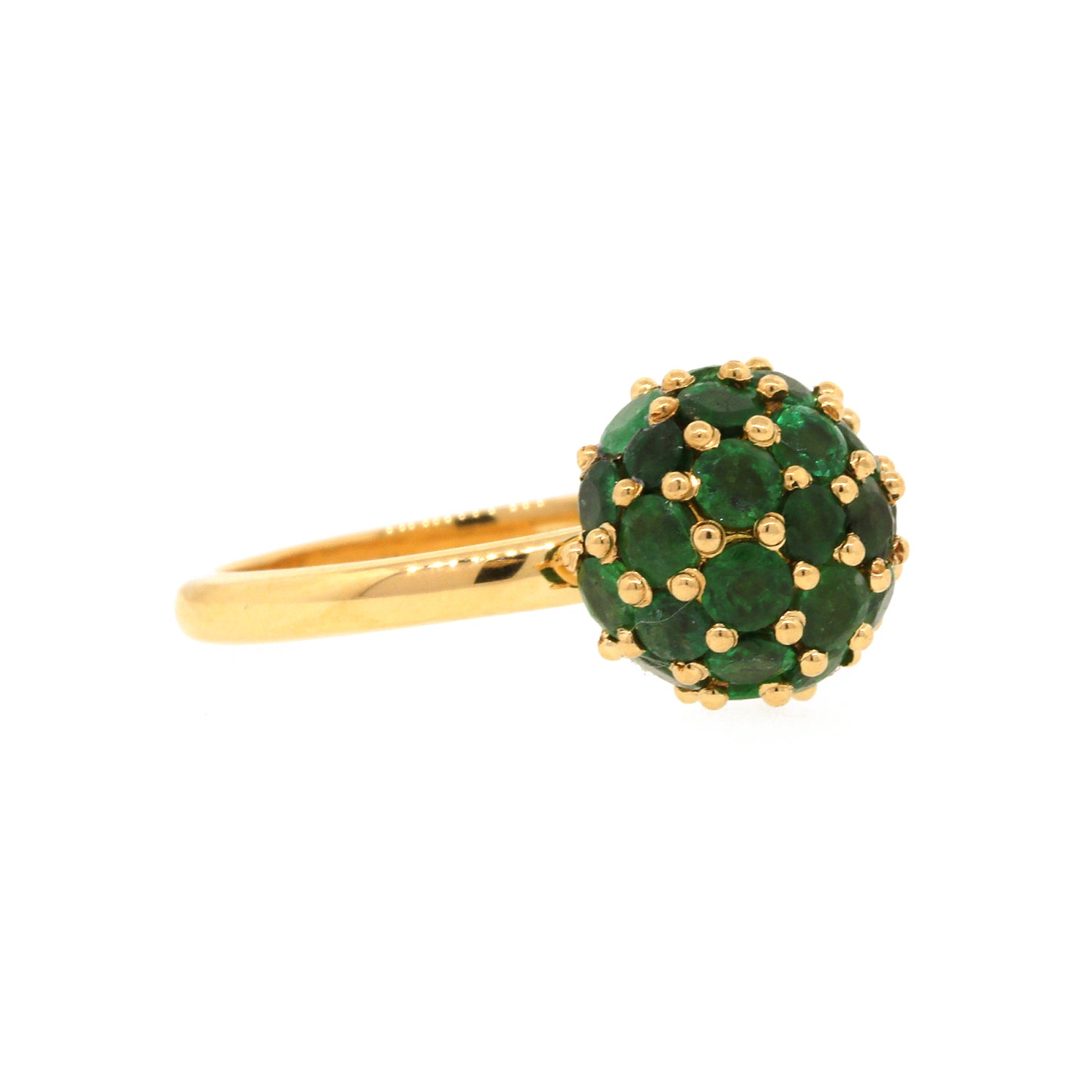 Dainty Emerald Ball Ring