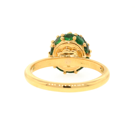 Dainty Emerald Ball Ring