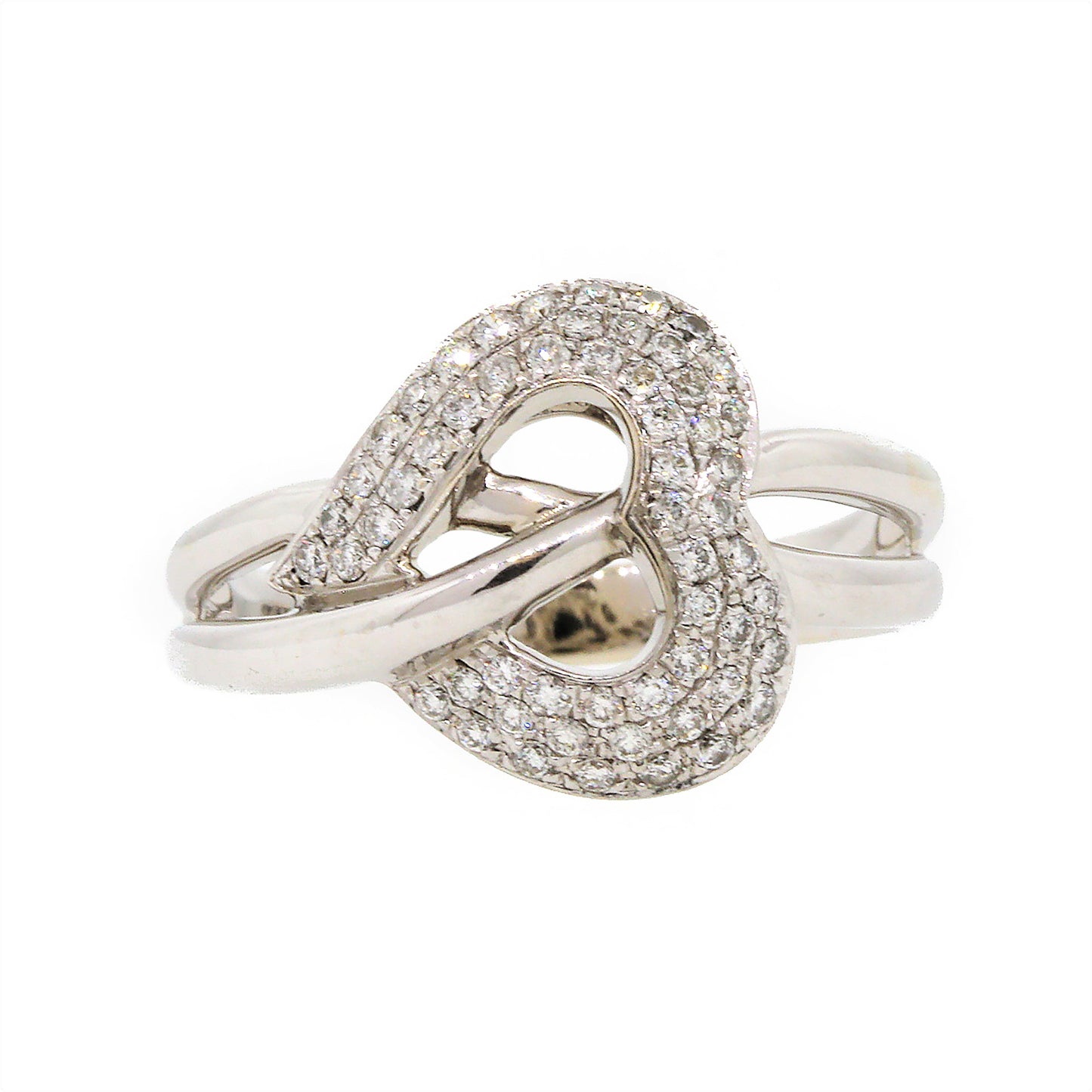 White Gold Diamond Heart Ring