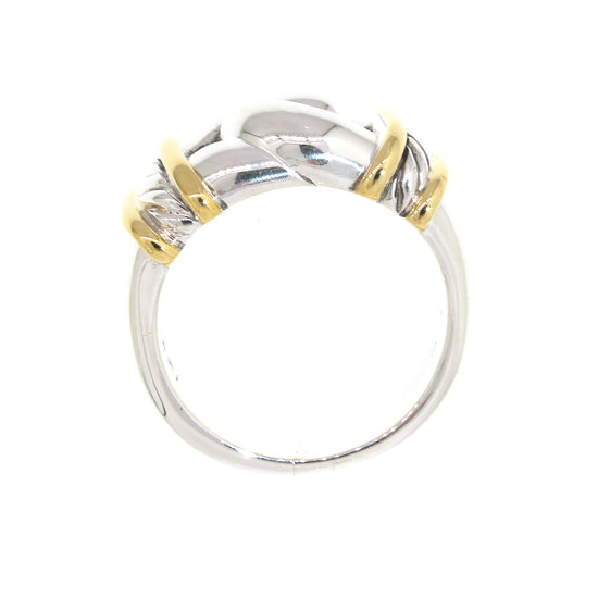 David Yurman Cable and Knot Sterling Silver and Gold Ring