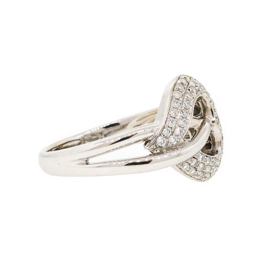 White Gold Diamond Heart Ring