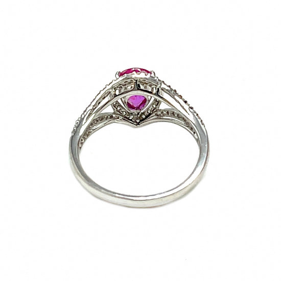 Orianne GIA Certified No-Heat Ruby Pear-Shaped Ring