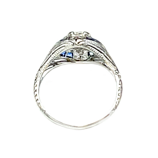 Platinum Art Deco Diamond Engagement Ring