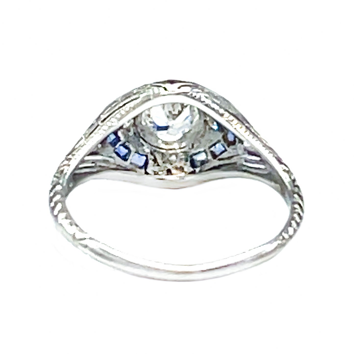 Platinum Art Deco Diamond Engagement Ring