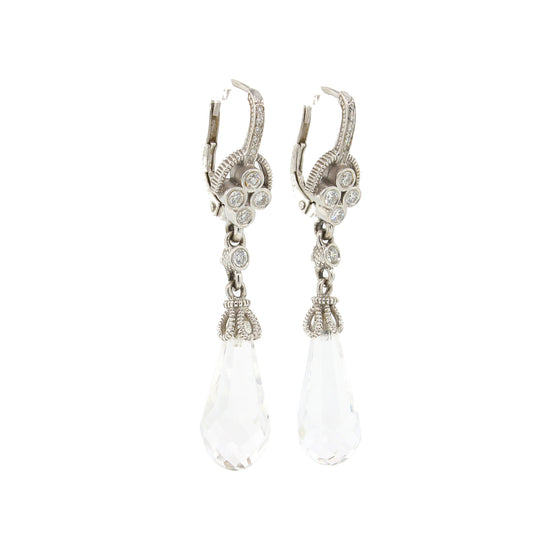 Judith Ripka Diamond Briolet Hanging Earrings