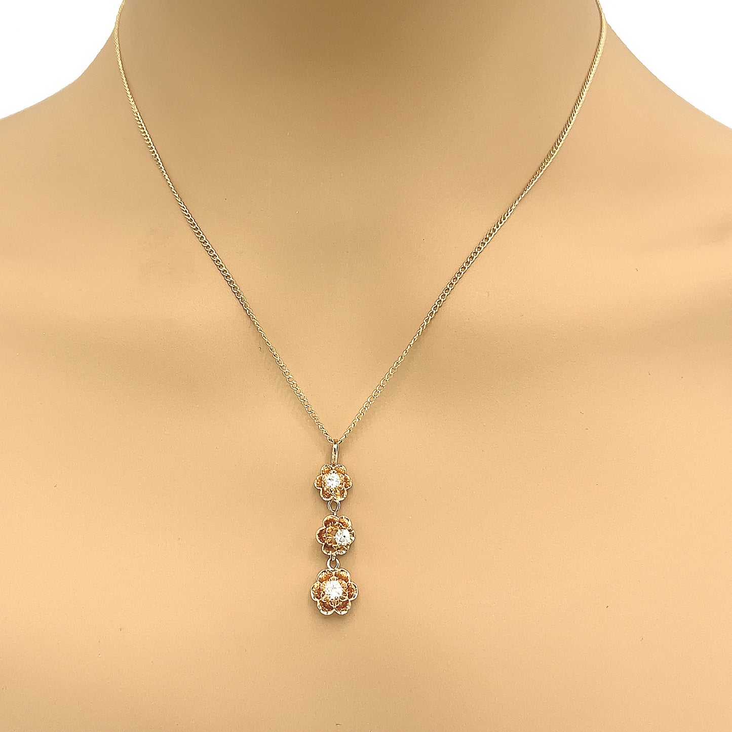 Diamond Tulip Pendant Necklace