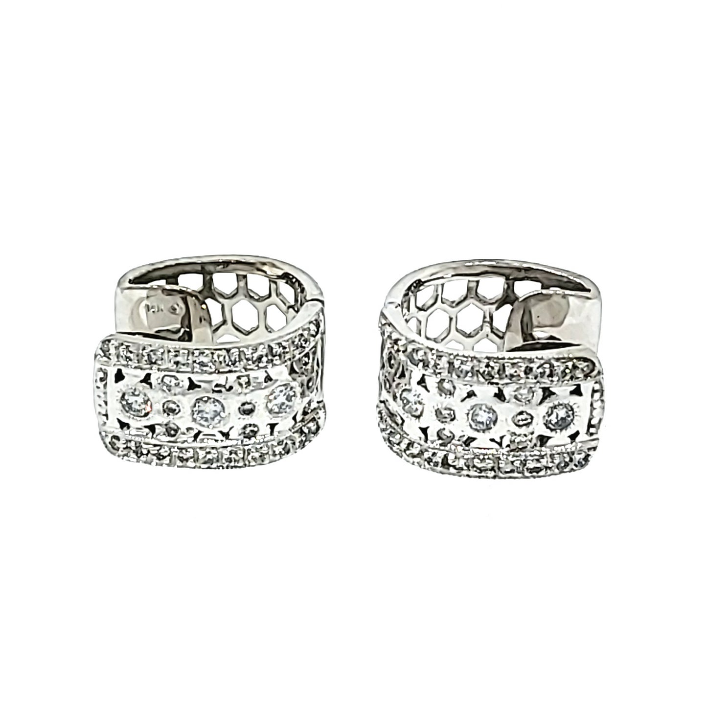 Diamond Huggie Earrings