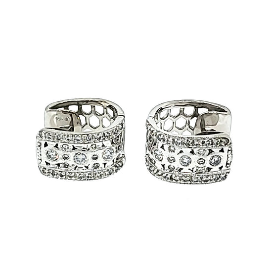 Diamond Huggie Earrings