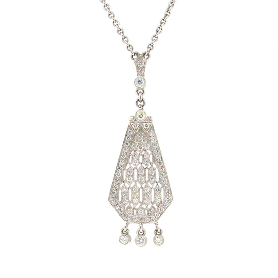 Judith Ripka Vintage Diamond  Pendant Necklace