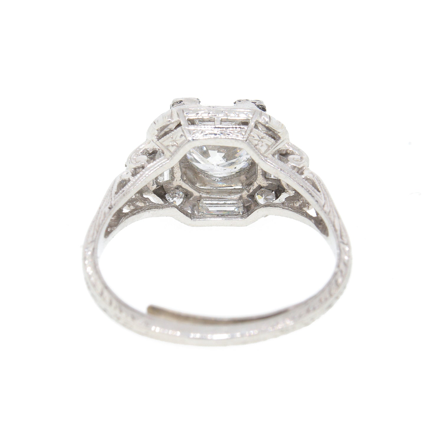 GIA Certified Old European Cut Diamond Engagement Ring Size 7