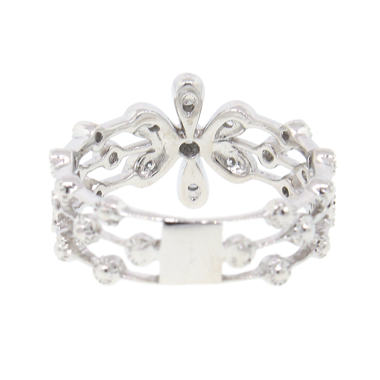 Diamond Flower Band Ring