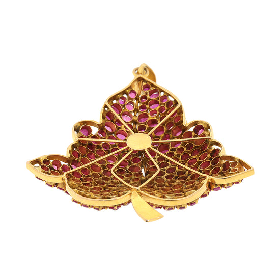 Ruby Leaf Pendant