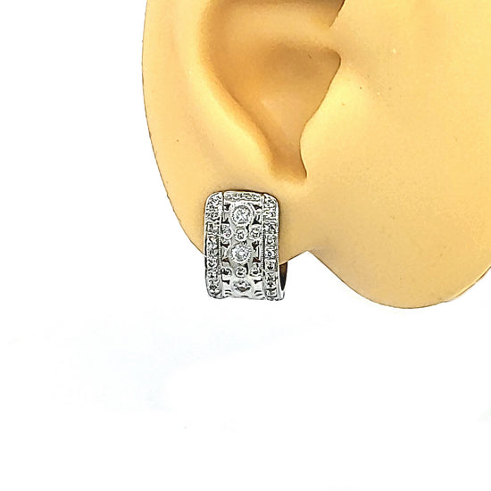 Diamond Huggie Earrings