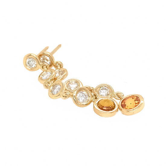 FAB DROPS 18K Yellow Gold Diamond and Yellow Sapphire Drop Earrings