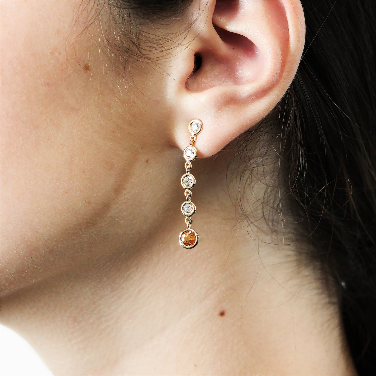 FAB DROPS 18K Yellow Gold Diamond and Yellow Sapphire Drop Earrings