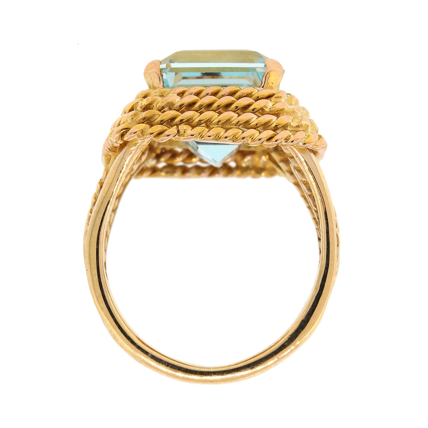 Emerald Cut Aquamariine Ring