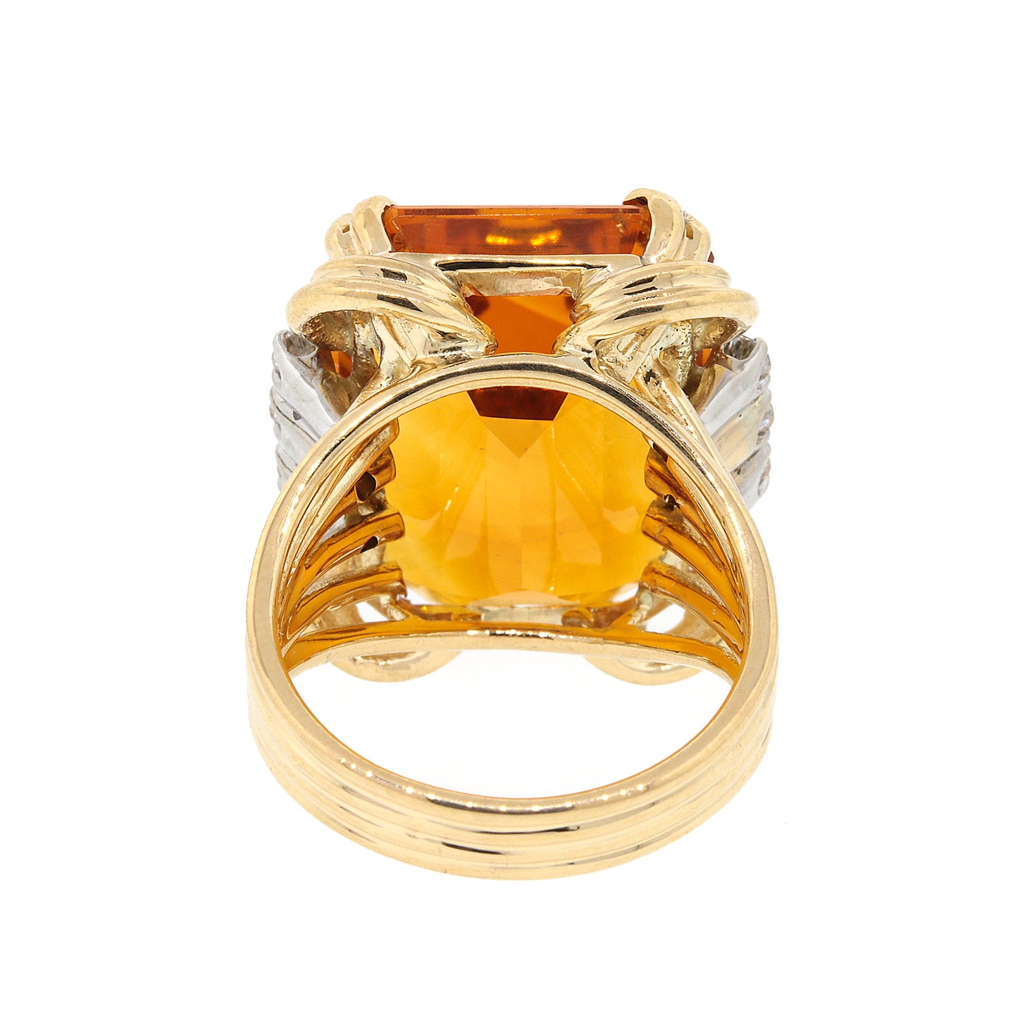 Citrine and Diamond Estate Ring