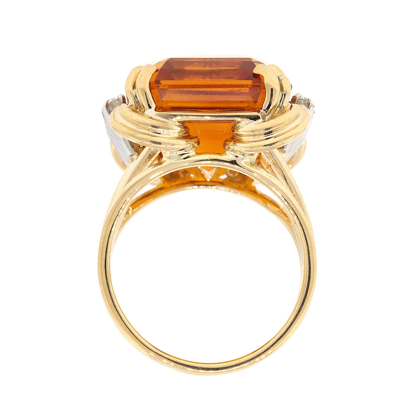 Citrine and Diamond Estate Ring